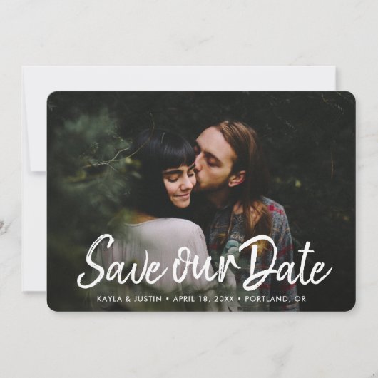 Save The Date Photo simple Enregistrer la date Mariage Inviter M (Devant)