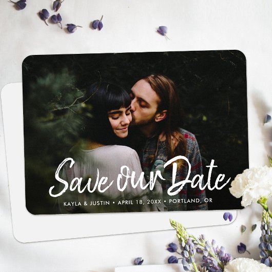 Save The Date Photo simple Enregistrer la date Mariage Inviter M
