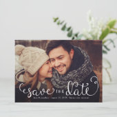 Save The Date Photo simple Enregistrer les dates, écriture manus (Debout devant)
