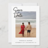 Save The Date Photo simple et élégante (Devant)