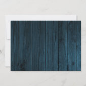 Save The Date Photo simple et rustique | Bleu Enregistrer la dat (Dos)