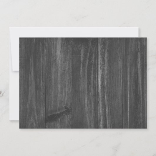 Save The Date Photo simple et rustique | Gris Enregistrer la dat (Dos)