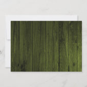 Save The Date Photo simple et rustique | Vert Enregistrer la dat (Dos)