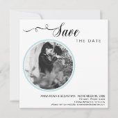 Save The Date *~* PHOTO Simple Mariage Minimal Enregistrer La Da (Devant)