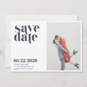 Save The Date Photo simple Mariage moderne Enregistrer la date (Devant)