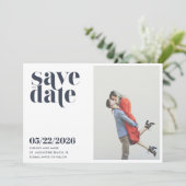 Save The Date Photo simple Mariage moderne Enregistrer la date (Debout devant)