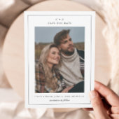 Save The Date Photo simple Mariage noir et blanc