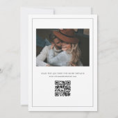 Save The Date Photo simple Mariage noir et blanc (Dos)