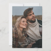 Save The Date Photo simple Mariage noir et blanc (Devant)