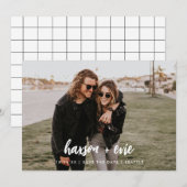 Save The Date Photo Simple Minimale Enregistrer La Date Grands N (Devant / Derrière)