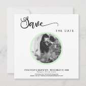 Save The Date *~* PHOTO Simple Mint Boho Wedding Enregistrer La (Devant)