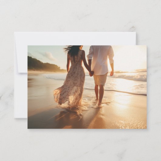 Save The Date Photo simple moderne (Dos)