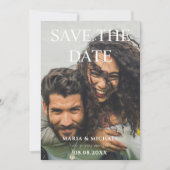 Save The Date Photo simple moderne  (Devant)