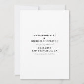 Save The Date Photo simple moderne  (Dos)