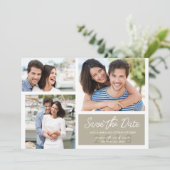 Save The Date Photo simple moderne Enregistrer les dates à Ecru (Debout devant)