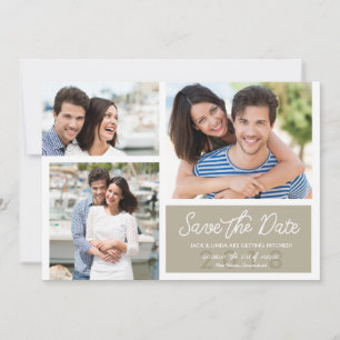 Save The Date Photo simple moderne Enregistrer les dates à Ecru