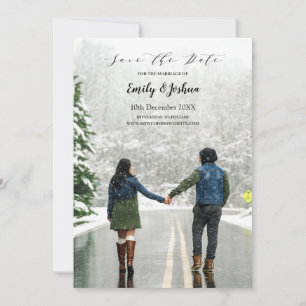 Save The Date Photo simple moderne Mariage Enregistrer la date