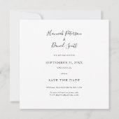 Save The Date Photo simple style Enregistrer la date de mariage (Dos)