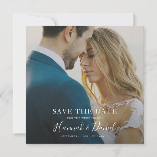 Save The Date Photo simple style Enregistrer la date de mariage  (Devant)