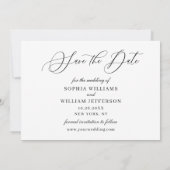 Save The Date PHOTO Simplement Élégante De Mariage (Dos)