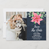 Save The Date Photo Soft Winter Berry Mariage de Noël (Devant)