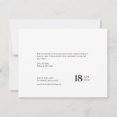 Save The Date Photo sophistiquée (Dos)