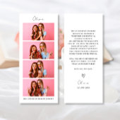 Save The Date Photo Strip 4 Photos Bridesmaid Proposition Card