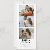 Save The Date Photo Strip Bold Retro Wedding (Devant)