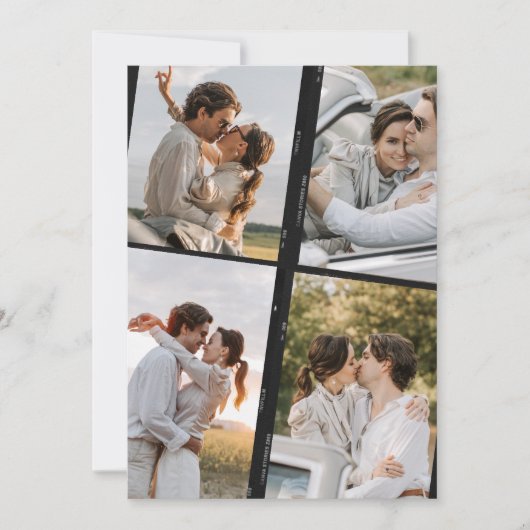 Save The Date Photo Strip Modern Wedding Enregistrer la date (Devant)