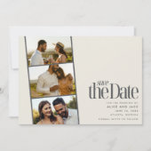 Save The Date Photo Strip Modern Wedding Enregistrer la date (Devant)