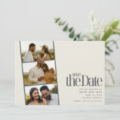 Save The Date Photo Strip Modern Wedding Enregistrer la date (Debout devant)