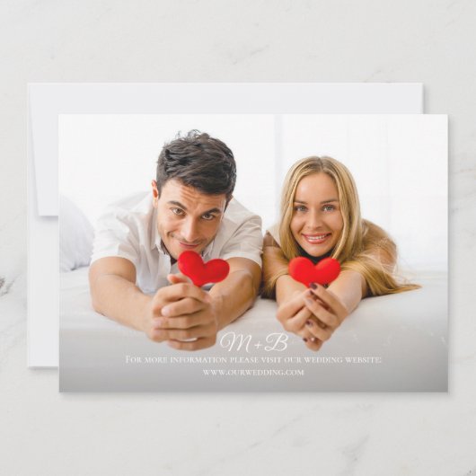 Save The Date Photo Summer Sunset Plage tropicale Mariage (Dos)