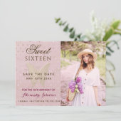 Save The Date Photo Sweet 16 anniversaire (Debout devant)