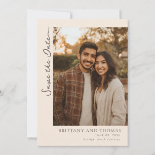 Save The Date Photo Terre Chaude Romantique
