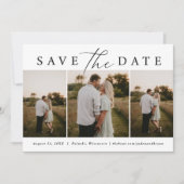 Save The Date Photo Trio moderne Enregistrer la date double face (Devant)