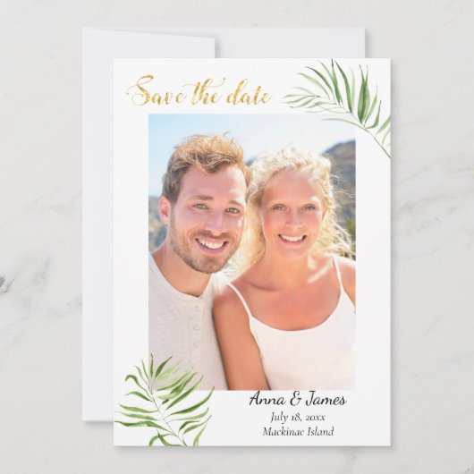 Save The Date Photo tropicale Enregistrer la date (Devant)