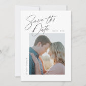 Save The Date Photo typographique classique et chic (Devant)
