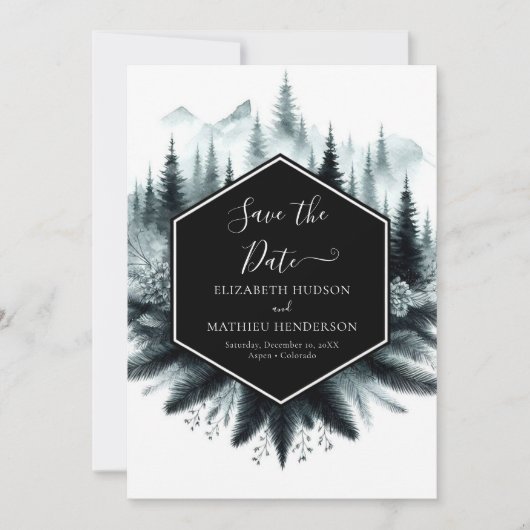 Save The Date Photo unique Mariage de montagne (Devant)