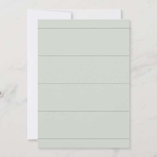 Save The Date Photo vert clair moderne simple enregistrer la dat (Dos)