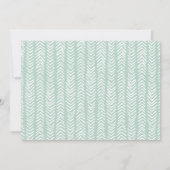 Save The Date Photo verte à la pointe manuscrite tendance (Dos)