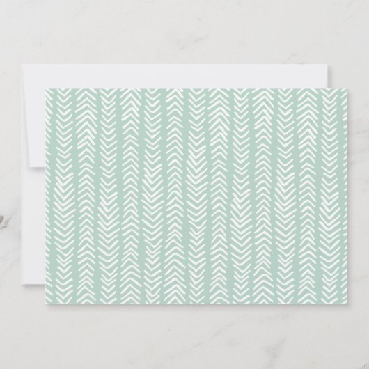 Save The Date Photo verte à la pointe manuscrite tendance (Dos)