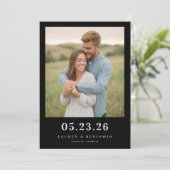Save The Date Photo verte romantique (Debout devant)