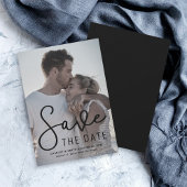 Save The Date Photo verticale du script moderne Enregistrer la c