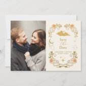 Save The Date Photo Vintage Mystical Botanical Mariage (Devant)