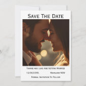 Save the Date Photo Wedding Card | Personalised  (Voorkant)
