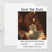 Save the Date Photo Wedding Card | Personalised  (Voorkant / Achterkant)
