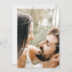 Save The Date Photo Wispy Boho Floral Wedding Enregistrer la dat