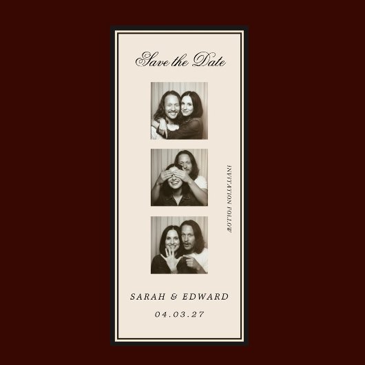 Save The Date Photobooth éditorial vintage