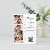 Save The Date photobooth script moderne 3 photos code qr minimum (Debout devant)