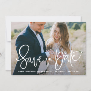 Save The Date Photographie blanc joli main Enregistrer la date